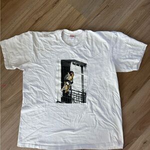 Supreme White Short Sleeve Tee with Graphic Print